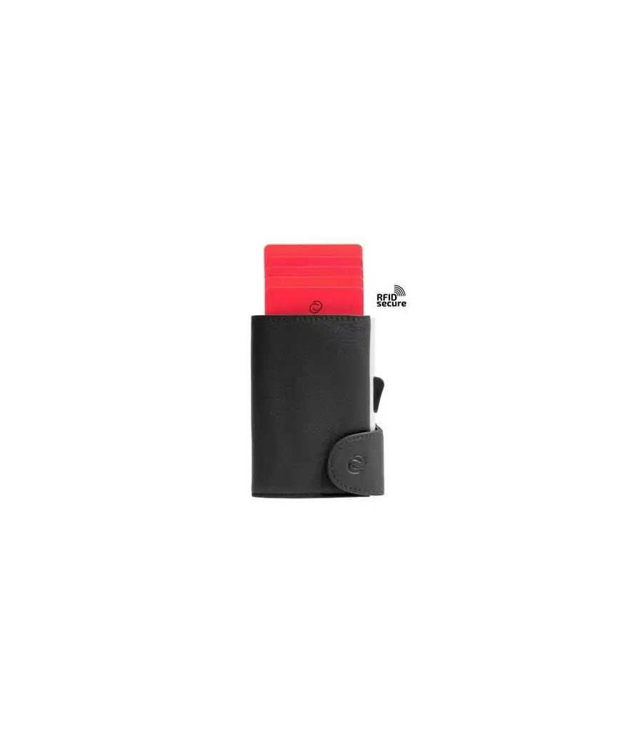 C-Secure Tarjetero Miniwallet Vintage Negro