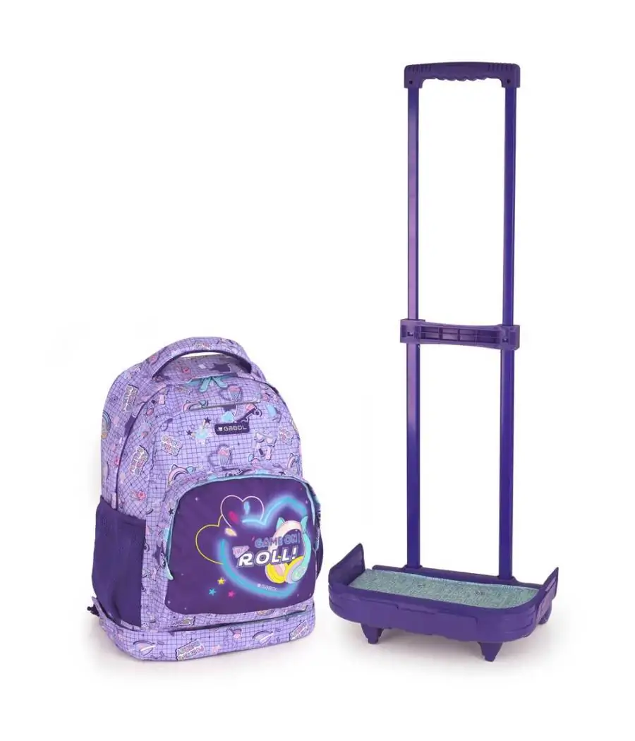 Mochila Gabol Escolar Funny 46 cm Gris