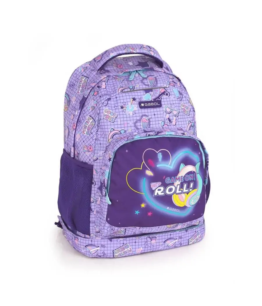 Mochila Gabol Escolar Funny 46 cm Gris