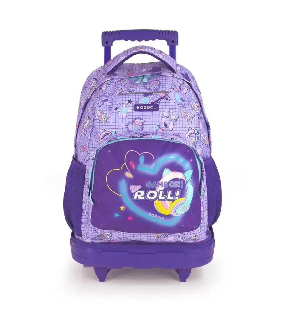 Mochila Gabol Escolar Funny 46 cm Gris