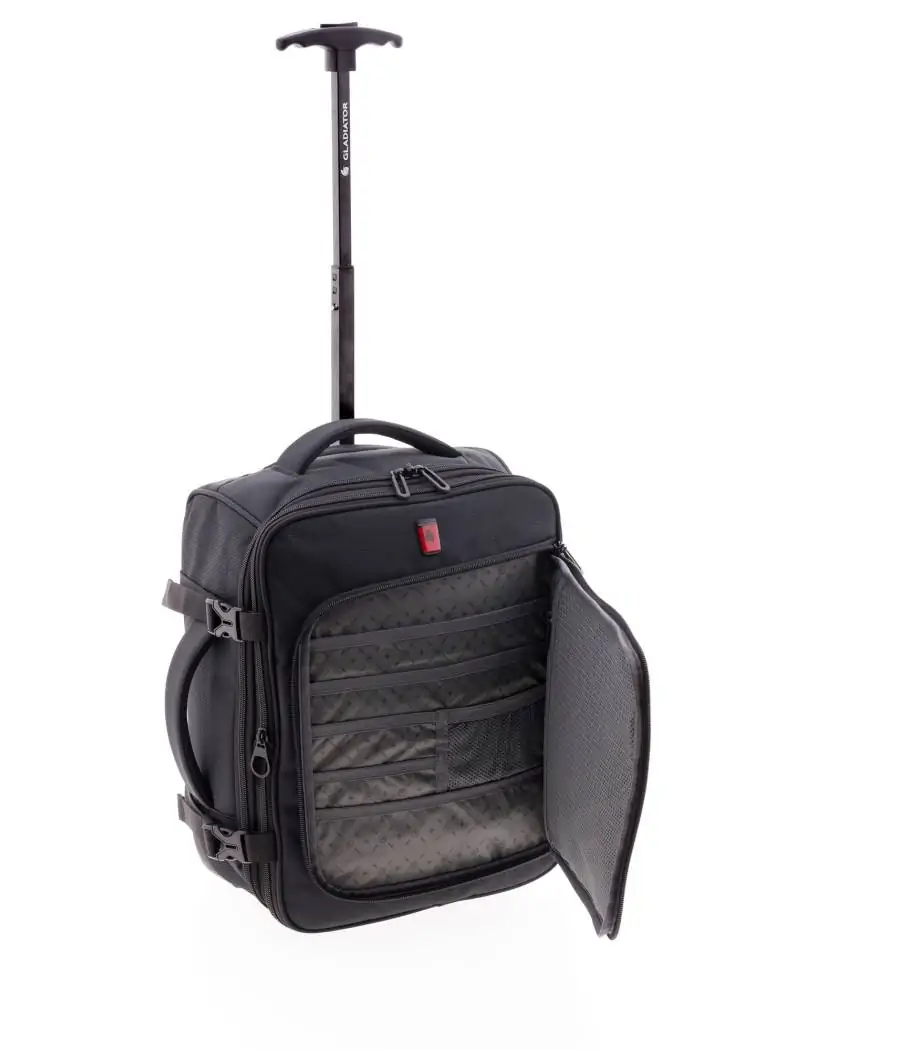 Mochila Gladiator Ruedas Loop Ryanair / Vueling Negro