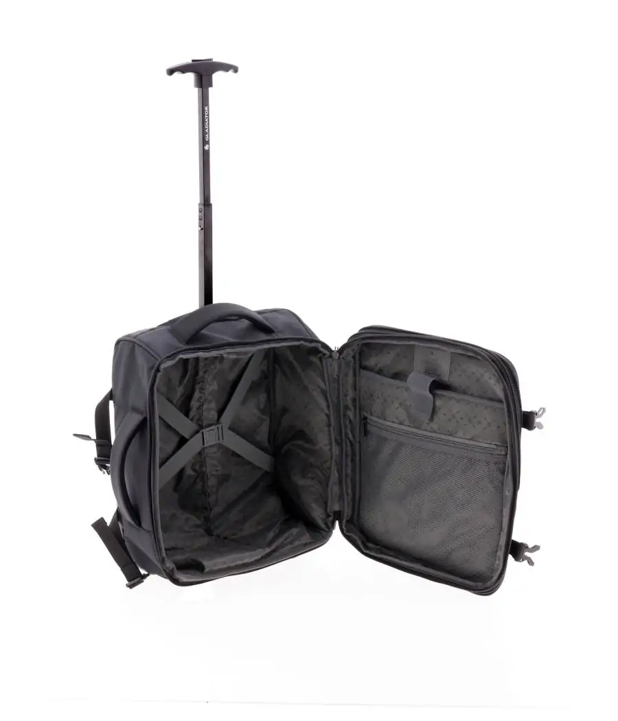 Mochila Gladiator Ruedas Loop Ryanair / Vueling Negro