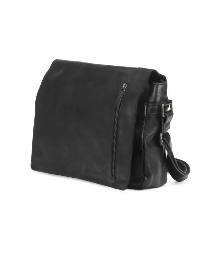 Bandolera Stamp Portadocumentos Ran Piel Negro