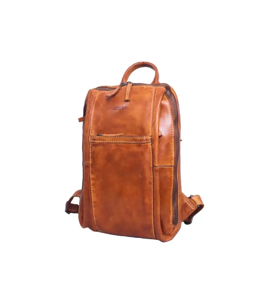 Mochila Stamp de piel lavada Tichi Cuero