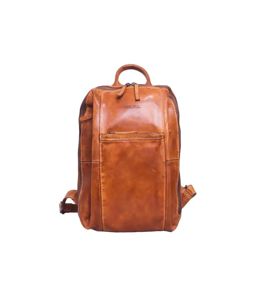 Mochila Stamp de piel lavada Tichi Cuero
