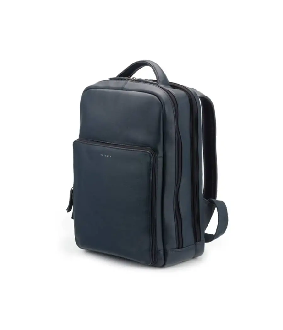 Mochila Privata de piel vacuno Leda Azul