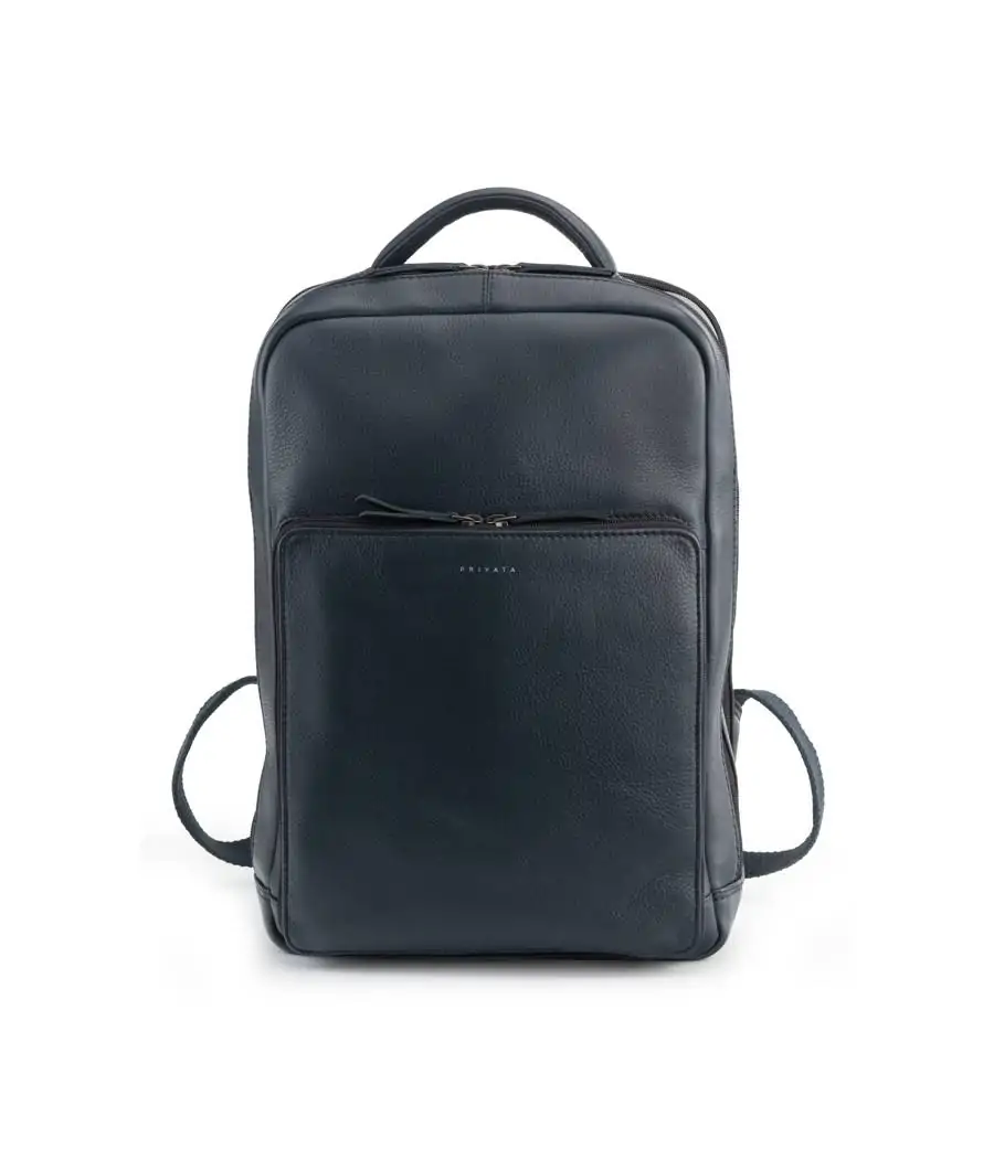 Mochila Privata de piel vacuno Leda Azul