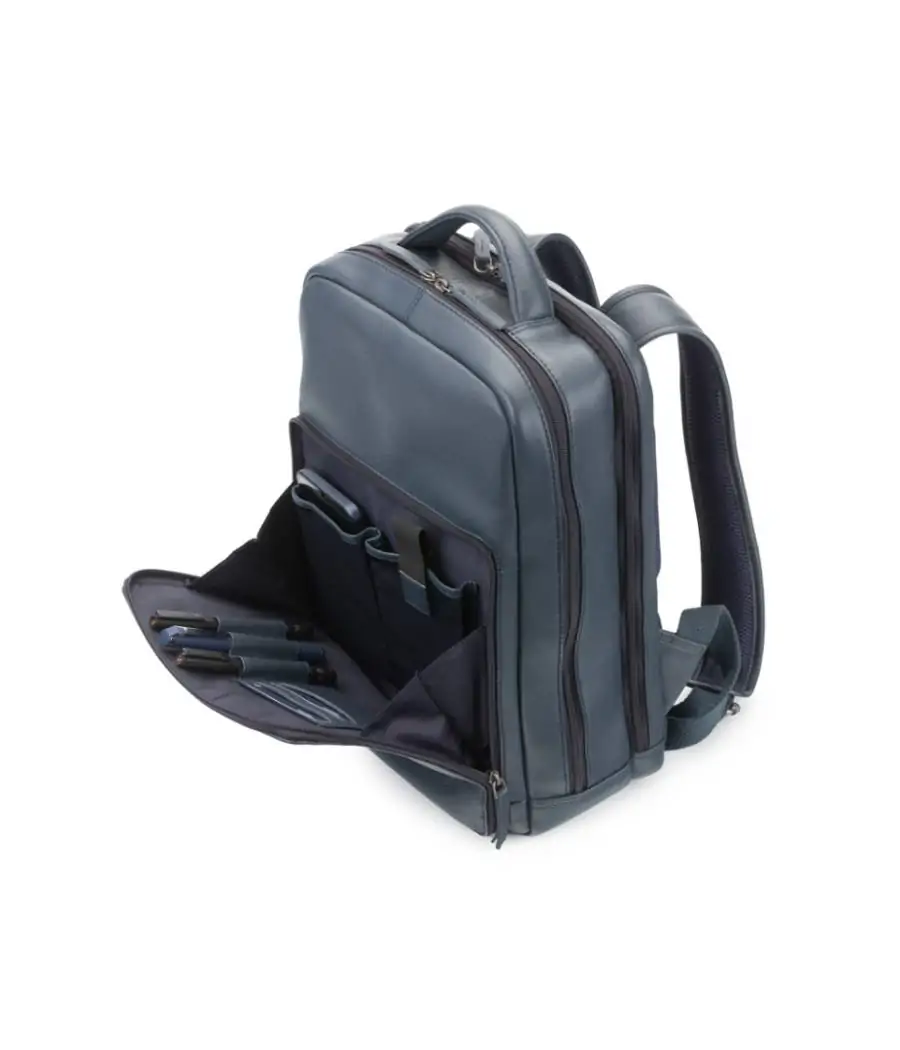 Mochila Privata de piel vacuno Leda Azul