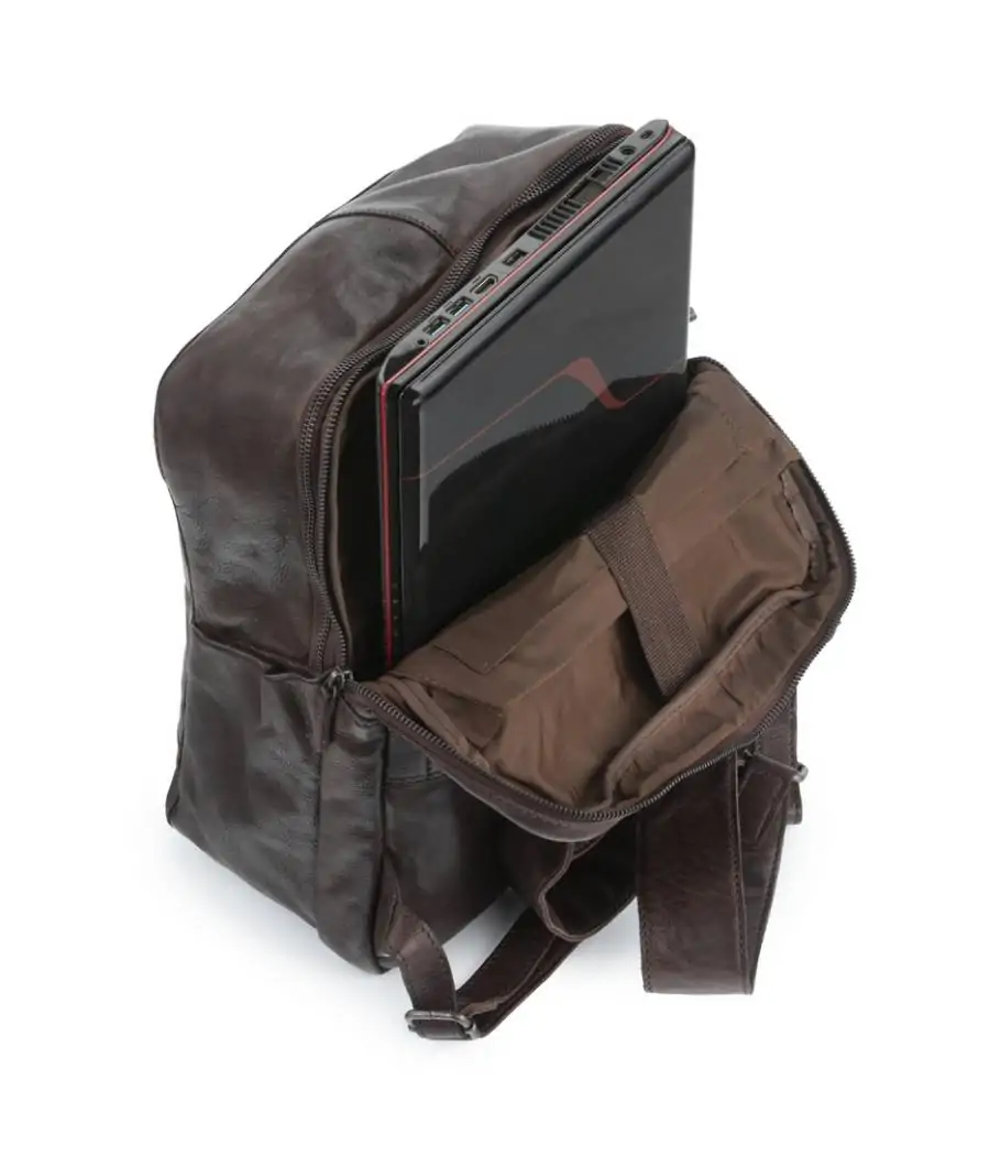 Mochila Stamp de piel lavada Ran ST 220