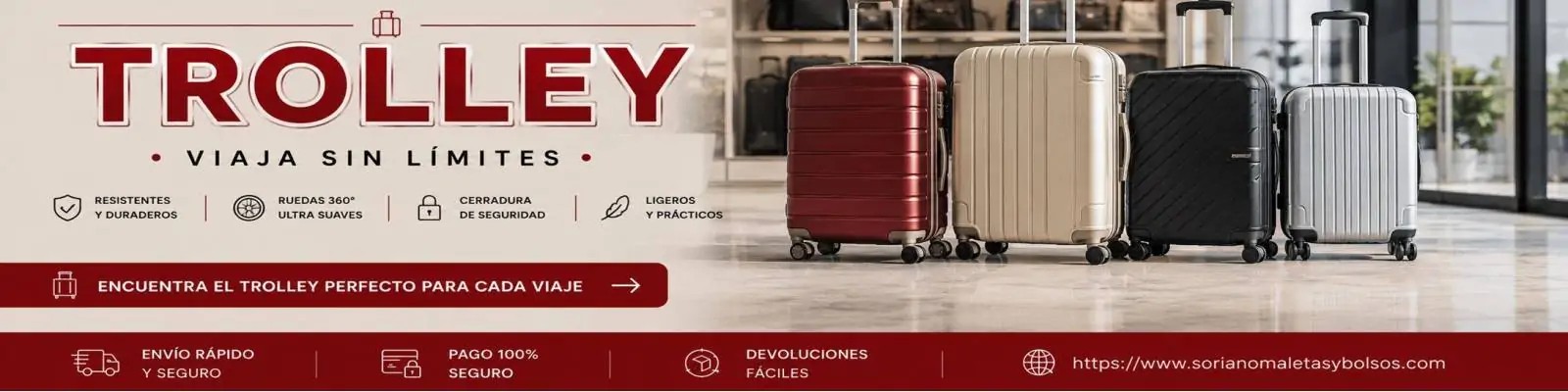 Trolleys resistentes y funcionales | Soriano Maletas y Bolsos Alicante